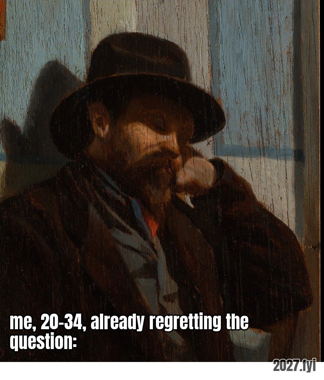 A bearded man in a hat, asleep in a chair, chin on his hand (Giuseppe Abbati, ca. 1865). ra: "a phoenix rises from its ashes, but a sleeping phoenix cannot. I mean, first it has to die." / me, 20-34, already regretting the question:
