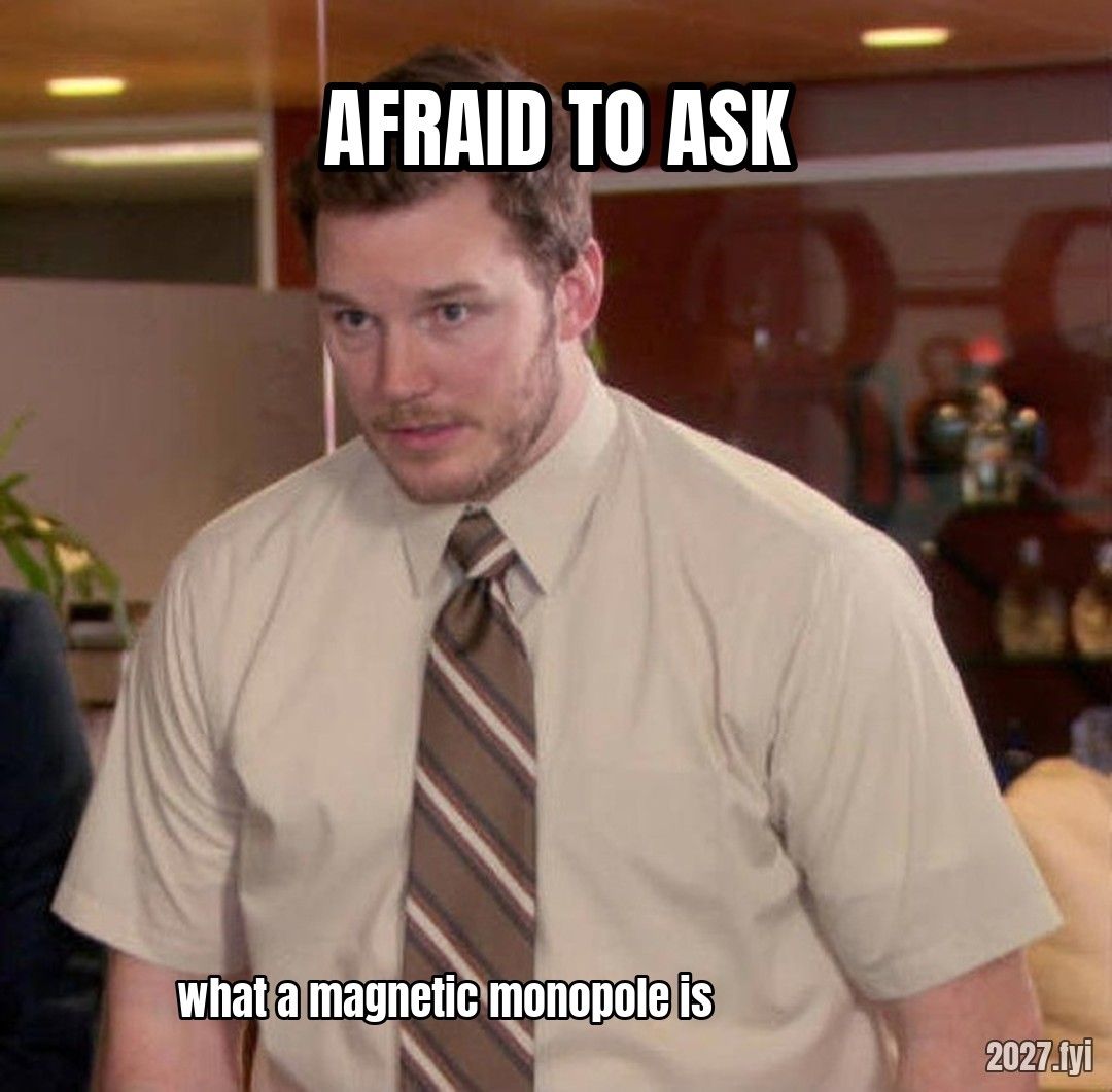 Andy Dwyer looking sheepish. AFRAID TO ASK / what a magnetic monopole is